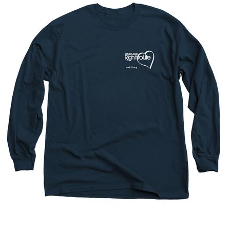 Choose Life - MD Right to Life Logo Merch, a Navy Classic Long Sleeve Tee