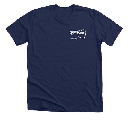 Choose Life - MD Right to Life Logo Merch, a Solid Navy Blend Premium Unisex Tee