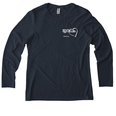 Choose Life - MD Right to Life Logo Merch, a Rebel Blue Allmade Eco Triblend Women?s Long Sleeve Tee