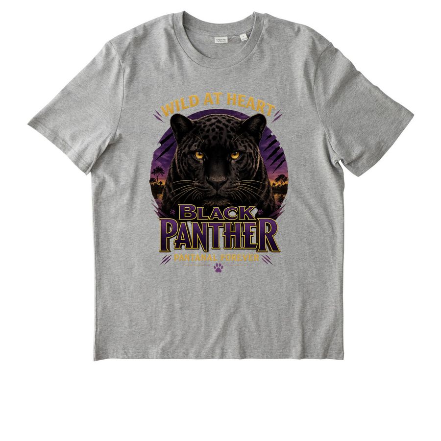 Black Panther T-Shirt, a Heather Grey Stanley/Stella Unisex Creator 2.0 Tee