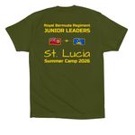 RBR JL'S ST. LUCIA SUMMER CAMP T-SHIRT&nbsp;, a Olive Premium Cotton Tee (back-view)