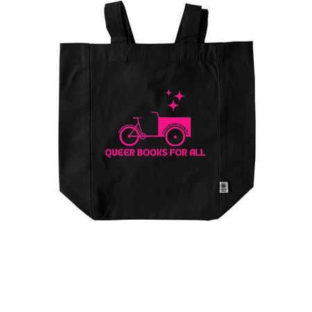 Queer Totes for All, a Black Recycled Cotton Tote Bag