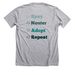 Spay Neuter Adopt Repeat, a Athletic Heather Premium Unisex Tee (back-view)