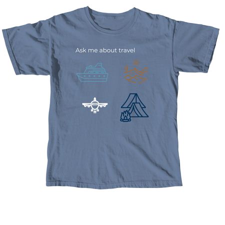 Unlearn and Eat travel&nbsp;, a Blue Jean Comfort Colors Unisex Tee