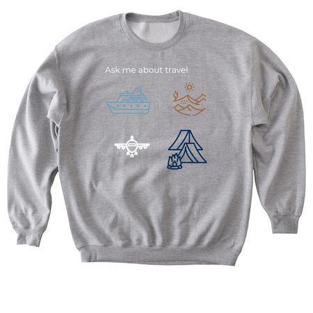Unlearn and Eat travel&nbsp;, a Sport Grey Softstyle Crewneck Sweatshirt