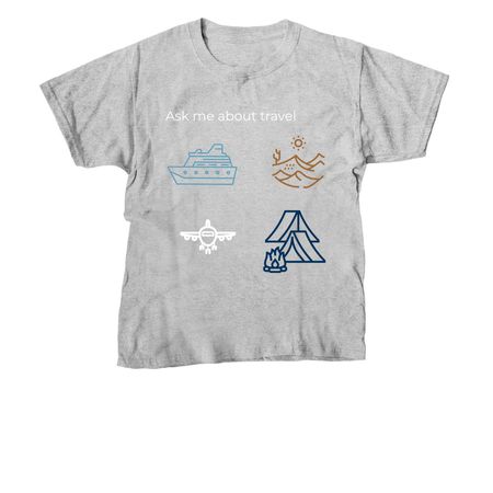 Unlearn and Eat travel&nbsp;, a Sport Grey Youth Unisex Tee