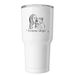 Pilates for the Paws, a White Insulated Tumbler (back-view)