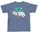 Lucky cowboy&nbsp;, a Blue Jean Comfort Colors Unisex Tee (back-view)