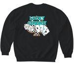 Lucky cowboy&nbsp;, a Black Softstyle Crewneck Sweatshirt (back-view)
