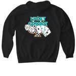 Lucky cowboy&nbsp;, a Black Gildan Softstyle Pullover Hoodie (back-view)