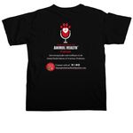 The People of Animal Health Podcast Apparel, a Black Comfort Colors Unisex Tee (back-view)
