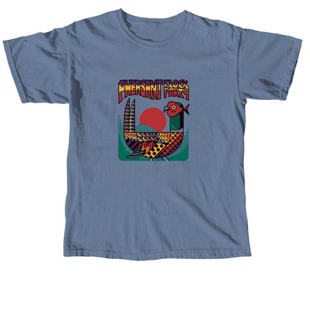 Pheasant Flock Party DBA log, a Blue Jean Comfort Colors Unisex Tee