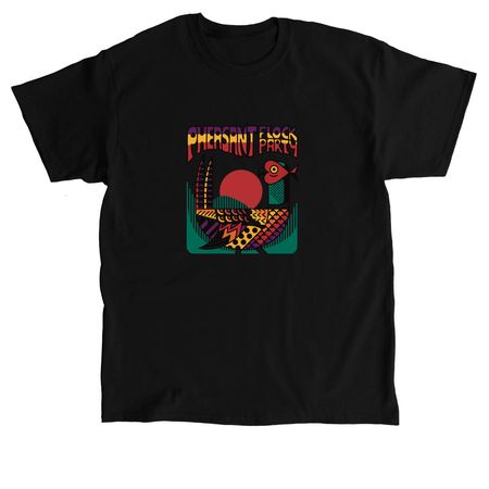 Pheasant Flock Party DBA log, a Black Classic Unisex Tee