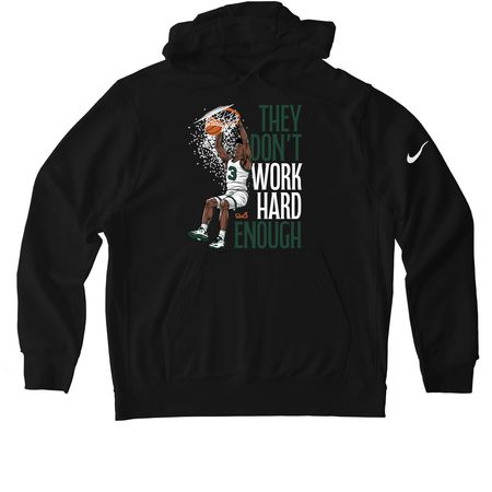 They Don't Work Hard Enough!, a Black Nike Club Fleece Pullover Hoodie