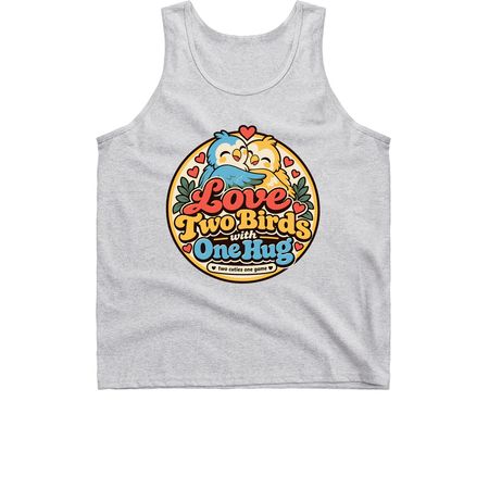 Love Two Birds | Two Cuties One Game, a Sport Grey Classic Unisex Tank Top