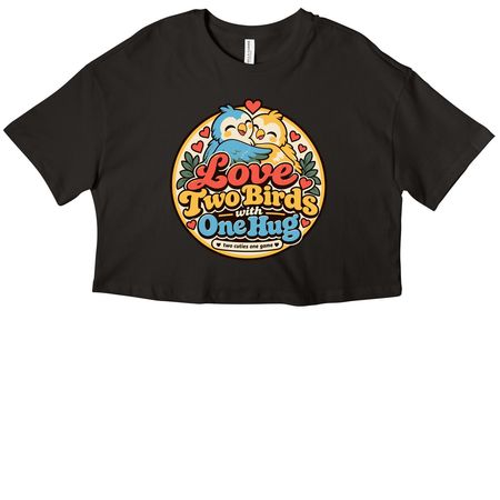 Love Two Birds | Two Cuties One Game, a Black Women?s Cropped Cotton Tee