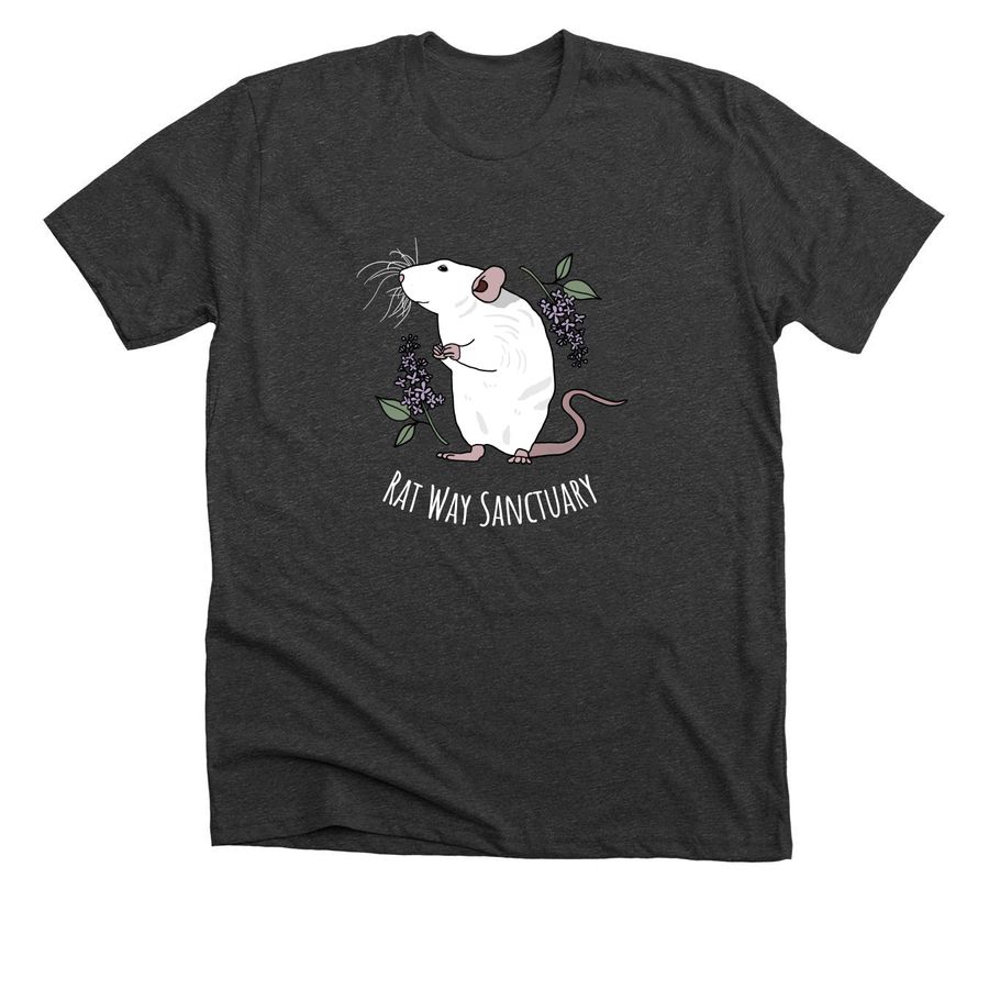 Lilac, a Dark Grey Heather Premium Unisex Tee