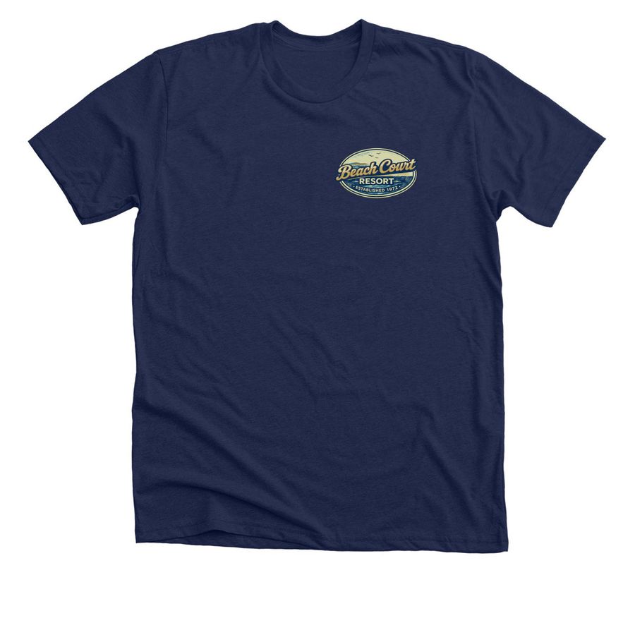 Beach Court Resort Shop, a Solid Navy Blend Premium Unisex Tee