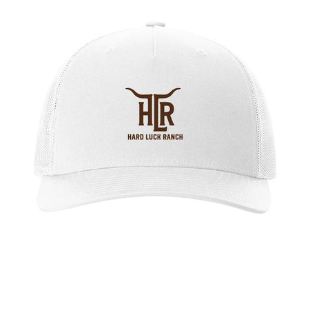 Hard Luck Ranch&nbsp;, a White Printed Five-Panel Trucker Cap
