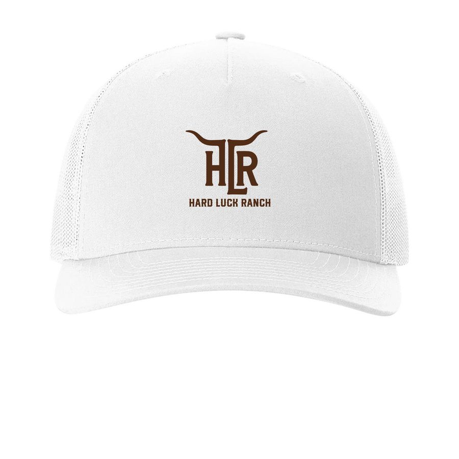 Hard Luck Ranch&nbsp;, a White Printed Five-Panel Trucker Cap