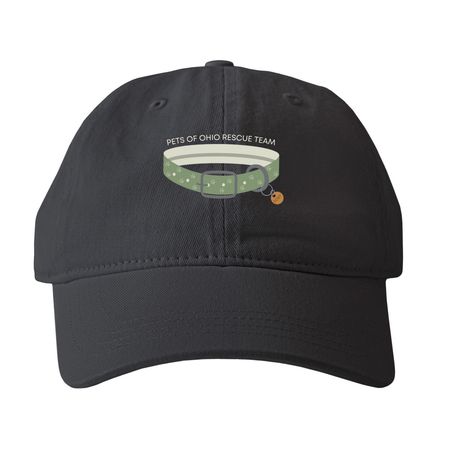 PORT, a Black Printed Pigment Dye Baseball Cap