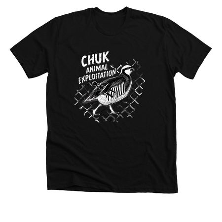 Chuk Animal Exploitation!, a Solid Black Blend Premium Unisex Tee