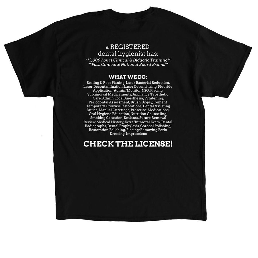 REAL RDH, a Black Classic Unisex Tee (back-view)