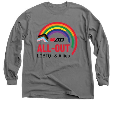 ATI ALL-OUT ERG, a Charcoal Classic Long Sleeve Tee