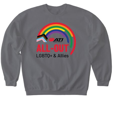ATI ALL-OUT ERG, a Charcoal Softstyle Crewneck Sweatshirt