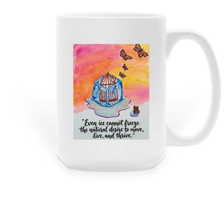 Even ICE Melts Mug, a White Large Coffee Mug