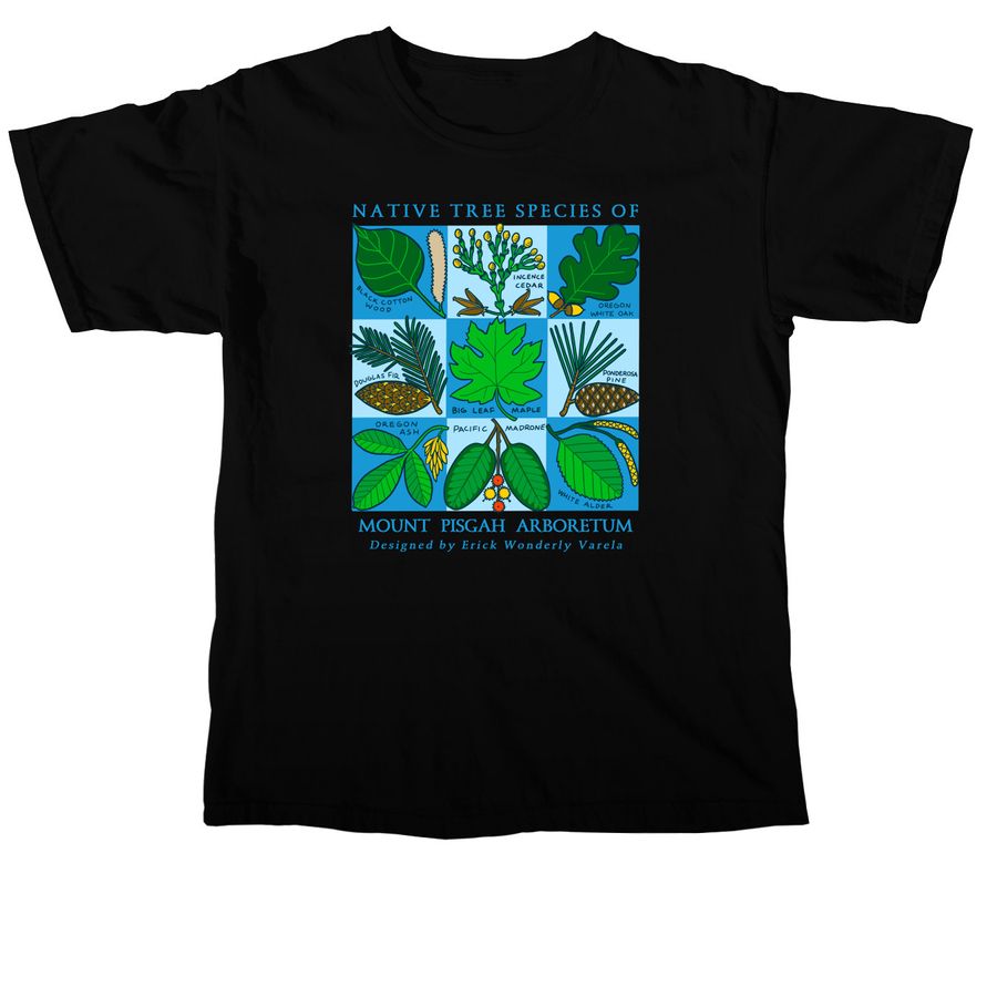 Trees of the Arboretum, a Black Comfort Colors Unisex Tee