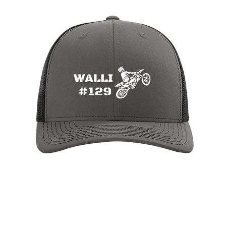 Walli racing&nbsp;, a Charcoal/ Black Printed Snapback Trucker Cap