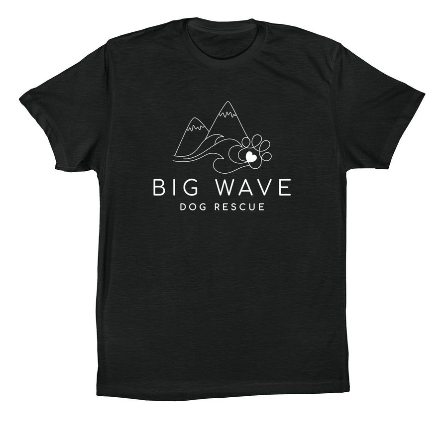 Big Wave Dog Rescue Logo&nbsp;, a Vintage Black Premium Cotton Tee