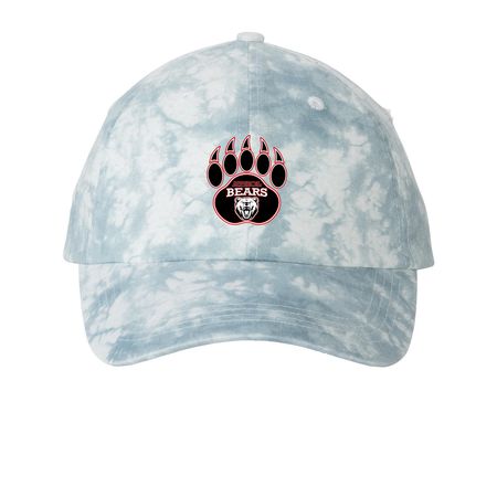 Bears Hats, a Light Blue Printed Tie Dye Baseball Hat