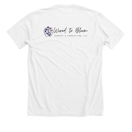 the future is inclusive, a Solid White Blend Premium Unisex Tee (back-view)