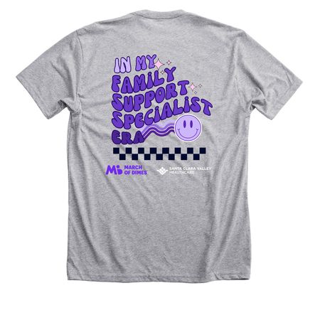 Family Support Specialist MOD, a Athletic Heather Premium Unisex Tee (back-view)