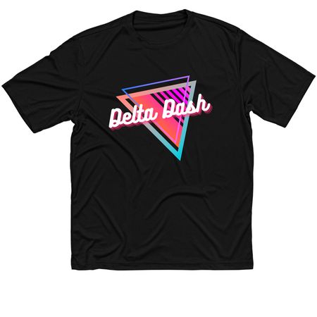 Delta Dash, a Black Classic Performance Tee