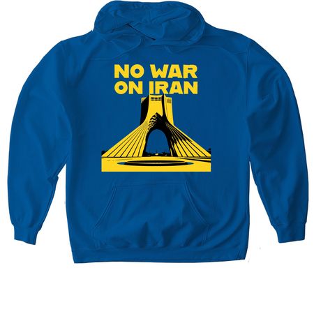 NO WAR ON IRAN - AZADI, a Royal Gildan Softstyle Pullover Hoodie
