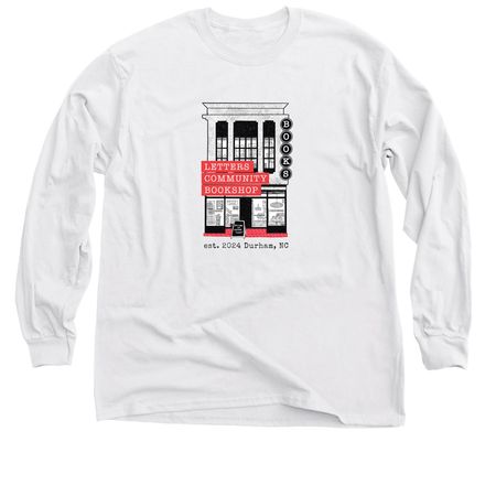 Letters Storefront Tee, a White Classic Long Sleeve Tee