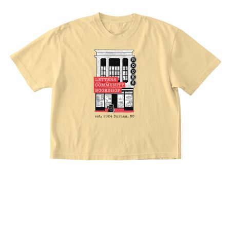 Letters Storefront Tee, a Butter Comfort Colors Boxy Tee