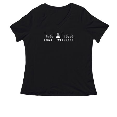 FFYW Merch, a Black Women's Relaxed V-Neck Tee