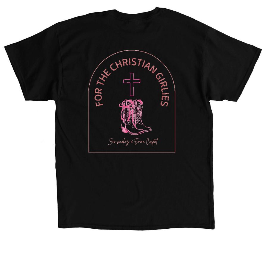 For The Christian Girlies, a Black Classic Unisex Tee (back-view)