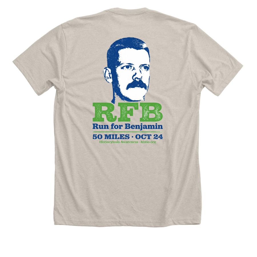 Run for Benjamin, a Heather Dust Premium Unisex Tee (back-view)