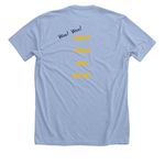 Jane's Brain Train, a Heather Baby Blue Premium Unisex Tee (back-view)