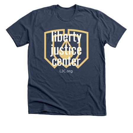 LJC Staff&nbsp;, a Heather Navy Premium Unisex Tee