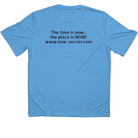 NOW Soccer Academy Level Shirts, a Carolina Blue Classic Performance Tee (back-view)
