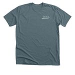 The Good Neighbor Adventure Club&nbsp;, a Heather Slate Premium Unisex Tee (back-view)