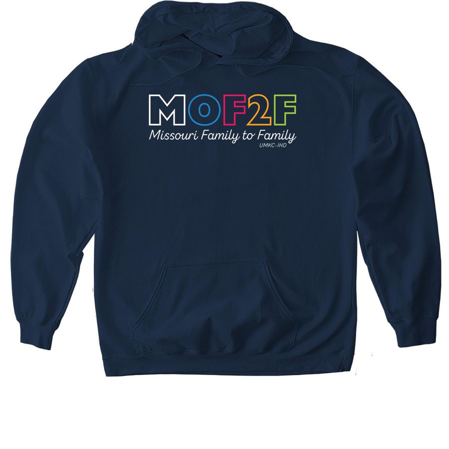 MoF2f Navy, a Navy Gildan Softstyle Pullover Hoodie