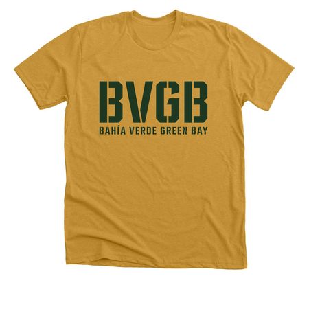 Bah?a Verde BVGB Classic Green, a Heather Mustard Premium Unisex Tee