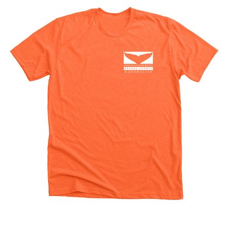 NATURALIST Classic Pocket Logo GrayWhale Back, a Heather Orange Premium Unisex Tee